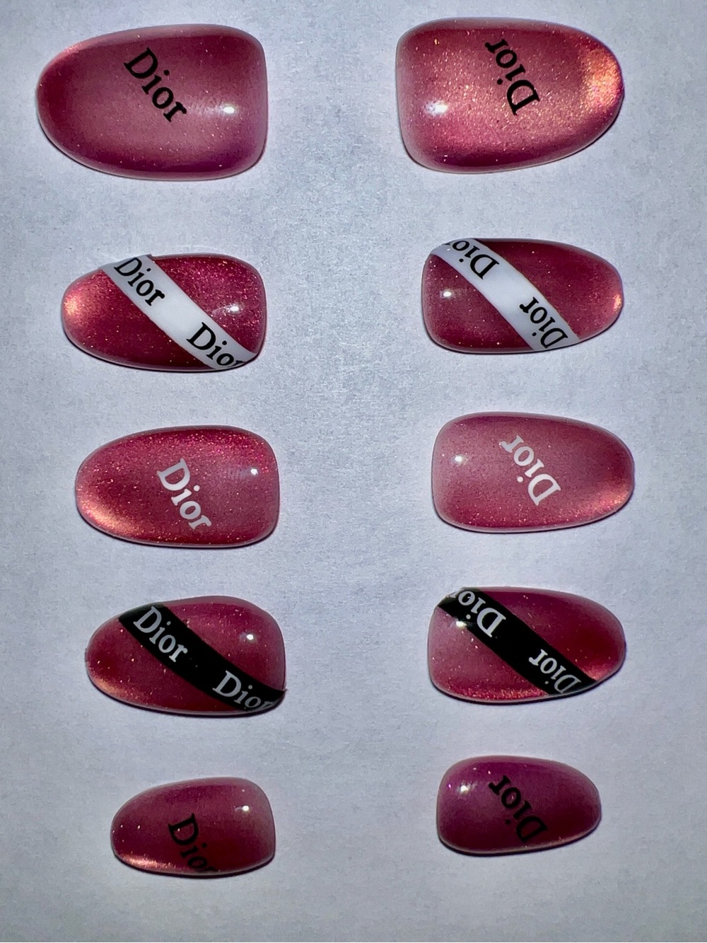 Look Beautiful luxury cat eye custom made reusable press on nails